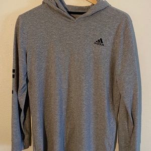 Grey Adidas lightweight Hoodie Tee